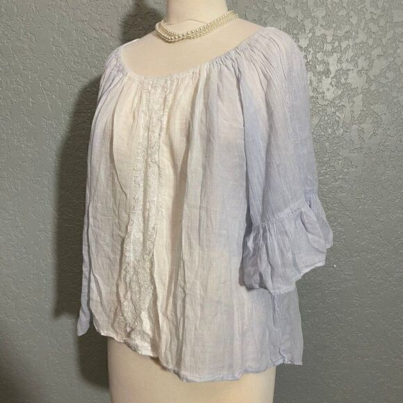 Chico’s Flowy Peasant Blouse - Picture 2 of 10